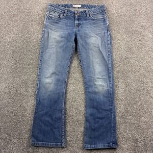 BKE Star Flare Jeans Women's 31 Blue Star Stretch Bootcut Distressed BKL7223L